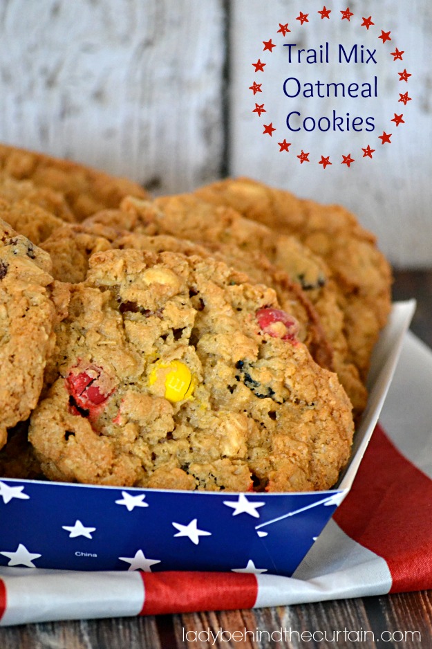 Trail Mix Oatmeal Cookies - Lady Behind The Curtain