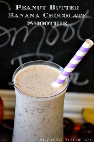 Peanut Butter Banana Chocolate Smoothie