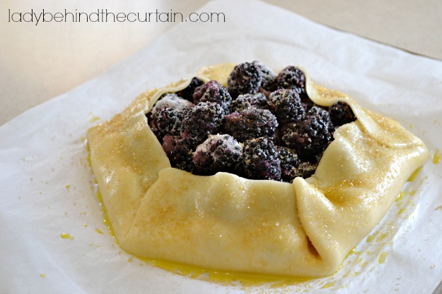 Blackberry and Lemon Mascarpone Galette - Lady Behind The Curtain