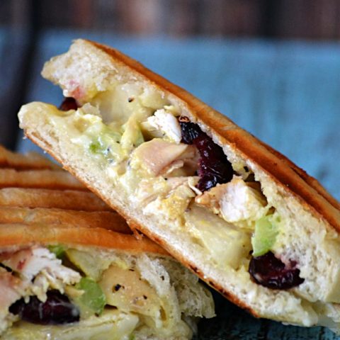 Chicken, Pear and Brie Grilled Cheese Sandwich - Lady Behind The Curtain