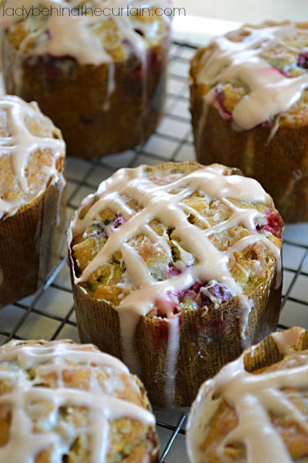 Cranberry Oatmeal Orange and Spice Tea Muffins - Lady Behind The Curtain