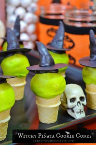 Witchy Pinata Cookie Cones - Lady Behind The Curtain