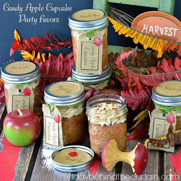 Candy Apple Cupcake Party Favors - Lady Behind The Curtain