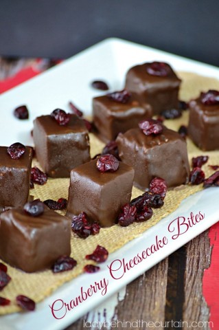 Cranberry Cheesecake Bites - Lady Behind The Curtain
