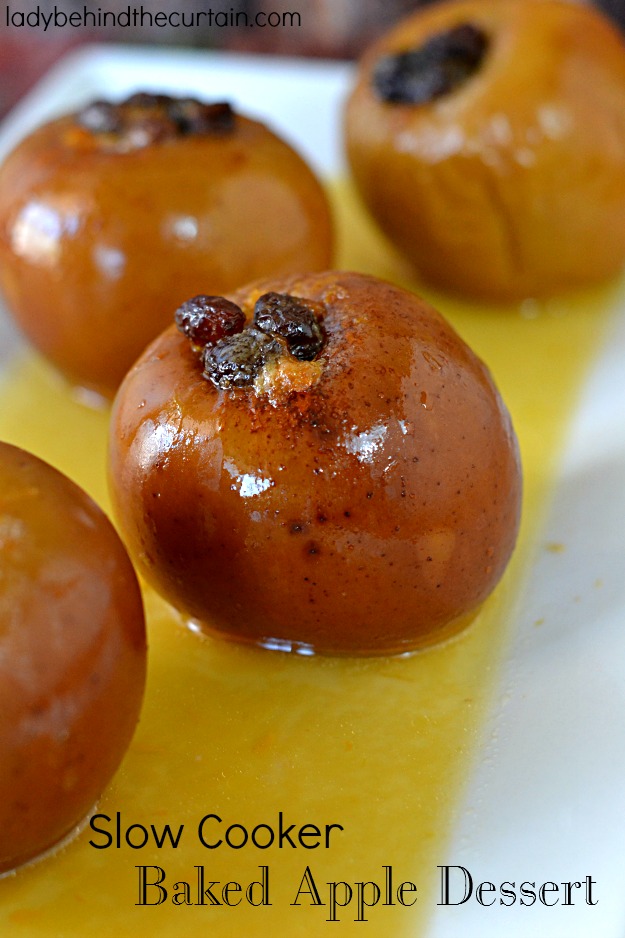 Slow Cooker Baked Apple Dessert - Lady Behind The Curtain