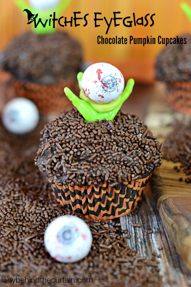 Chocolate Pumpkin Cupcakes - Lady Behind The Curtain