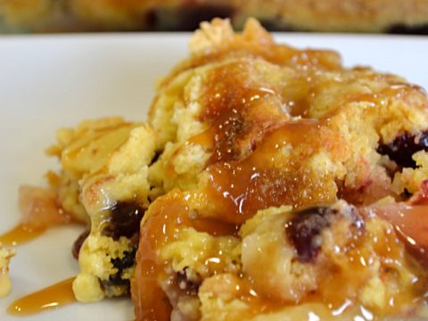 Apple, Cranberry and Pear Dump Cake - Lady Behind The Curtain