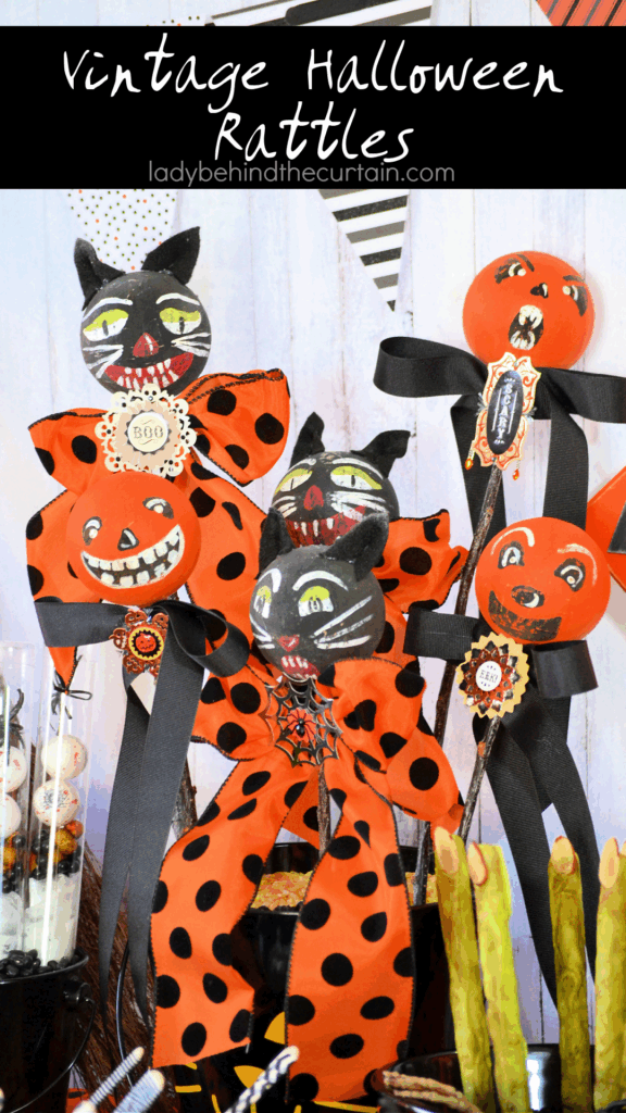 DIY Vintage Halloween Rattles