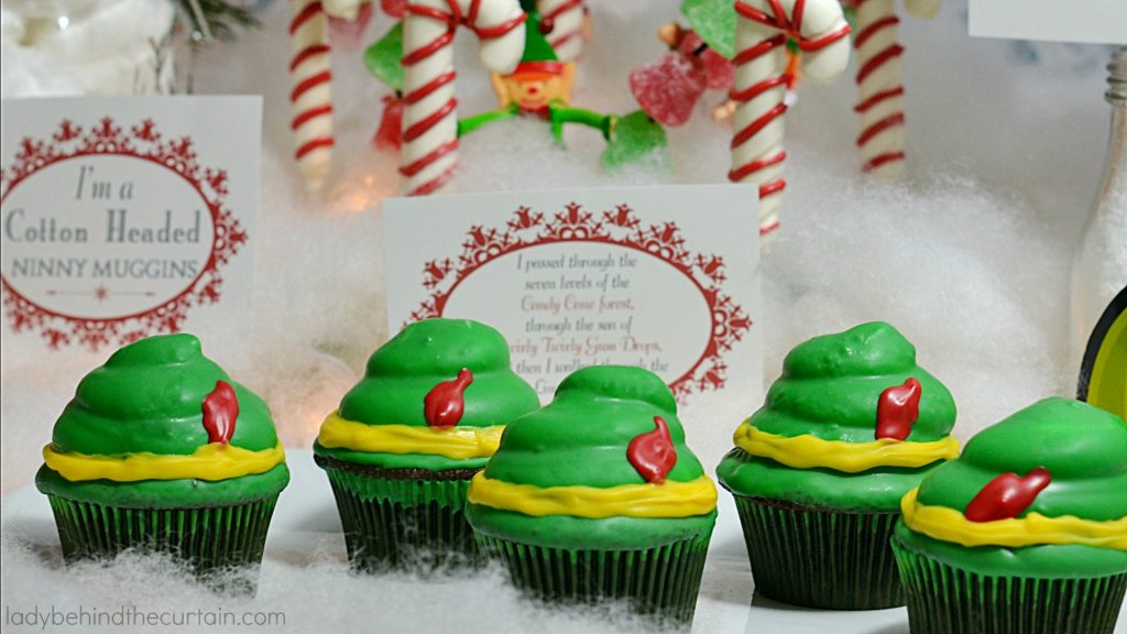 Buddy The Elf High Hat Cupcakes