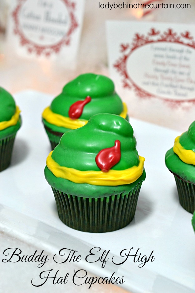 Buddy The Elf High Hat Cupcakes - Lady Behind The Curtain
