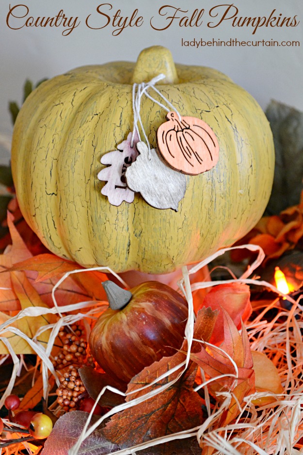 DIY Dollar Tree Country Style Fall Pumpkins - Lady Behind The Curtain