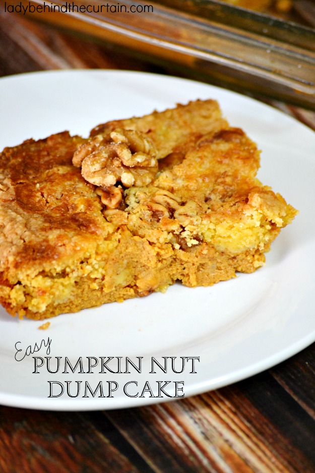 Easy Pumpkin Nut Dump Cake - Lady Behind The Curtain