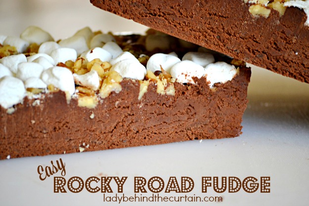 Easy Rocky Road Fudge - Lady Behind The Curtain