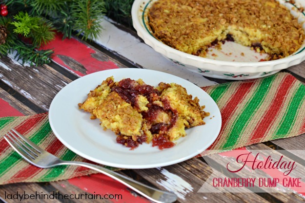 Holiday Cranberry Dump Cake - Lady Behind The Curtain 