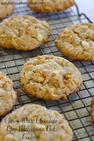 Chewy White Chocolate Chip Macadamia Nut Cookies - Lady Behind The Curtain
