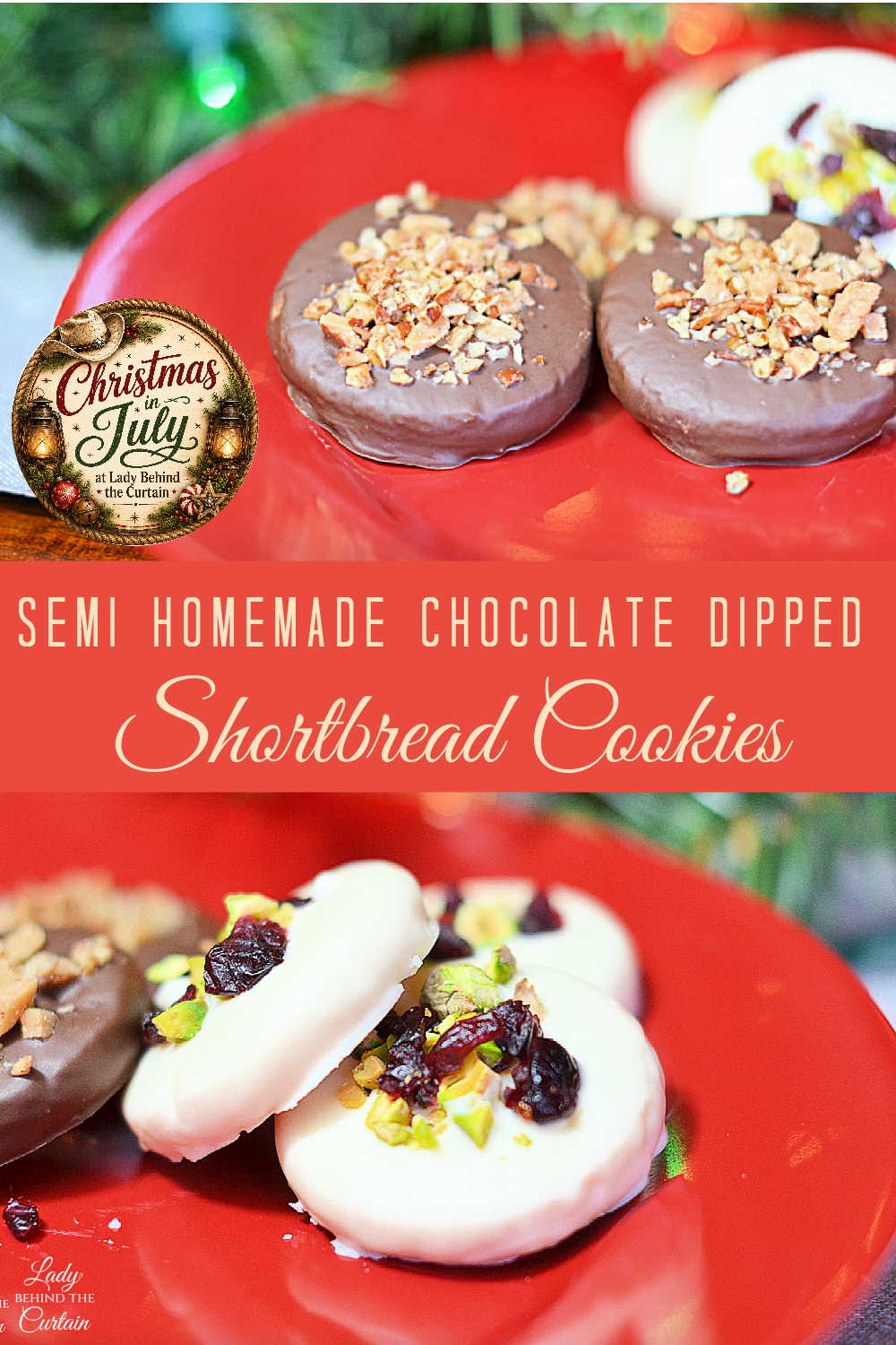 Dipped Shortbread Cookies