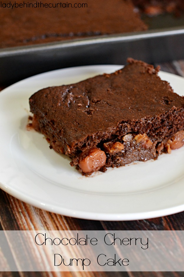 Chocolate Cherry Dump Cake - Lady Behind The Curtain