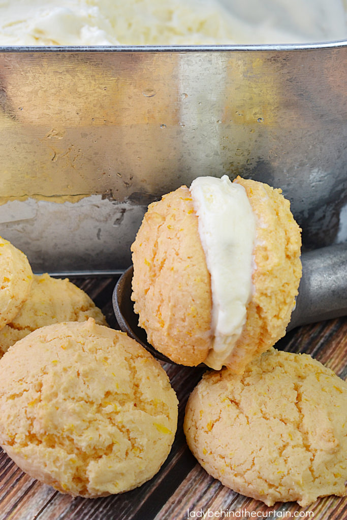 Homemade Orange Creamsicle Ice Cream Sandwiches