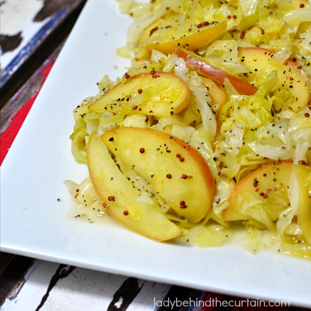 Light Sauteed Cabbage and Apples - Lady Behind The Curtain
