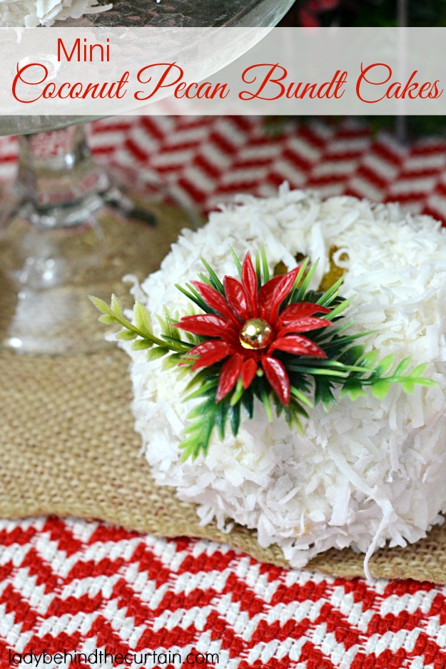 Mini Coconut Pecan Bundt Cakes - Lady Behind The Curtain