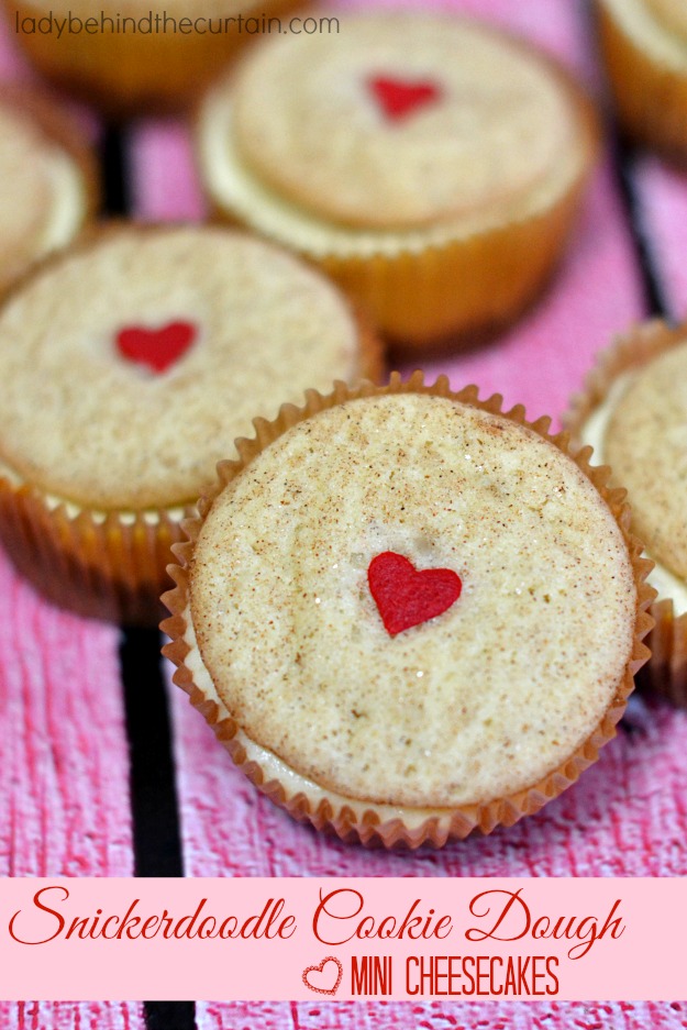 Snickerdoodle Cookie Dough Mini Cheesecakes - Lady Behind The Curtain