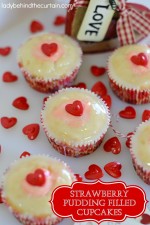 Strawberry Pudding Filled Cupcakes