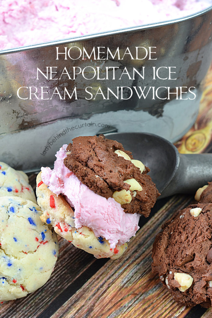 Homemade Neapolitan Ice Cream Sandwiches