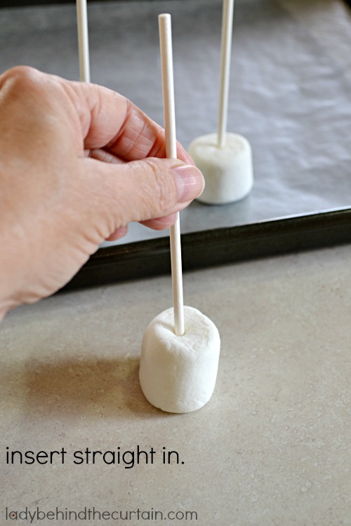 Snowball Marshmallow Pops - Lady Behind The Curtain