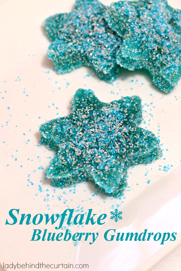 Snowflake Blueberry Gumdrops - Lady behind The Curtain