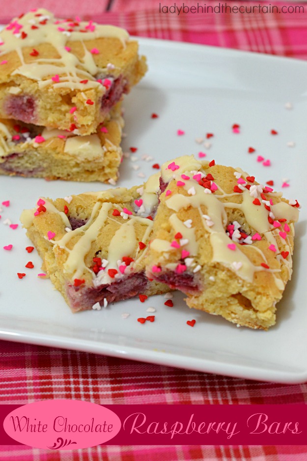 White Chocolate Raspberry Bars - Lady Behind The Curtain