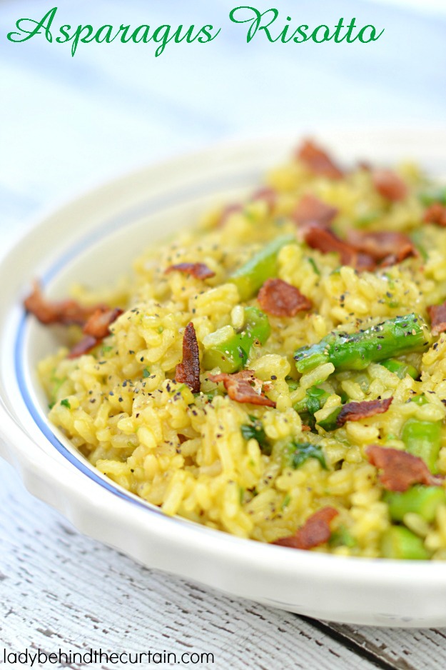 Asparagus Risotto - Lady Behind The Curtain