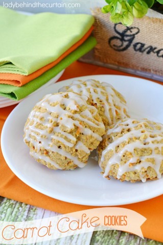 Carrot Cake Cookies - Lady Behind The Curtain
