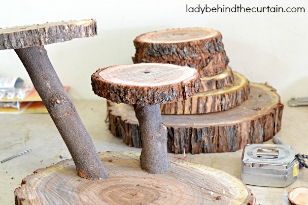 DIY Woodland Cupcake Stand