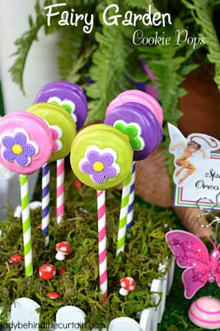 Fairy Garden Cookie Pops - Lady Behind The Curtain