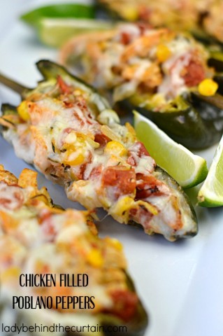 Mild peppers filled with creamy chicken and cheese. Perfect for a fiesta or Cinco de Mayo celebration!