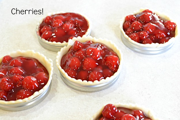 An easy to make fun way to make cherry pies for a party. Full of cherries and crispy crust.