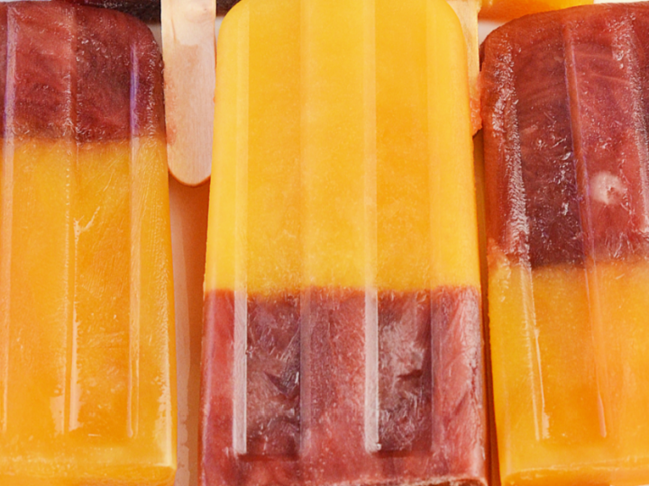 Cherry Peach Popsicle Pops