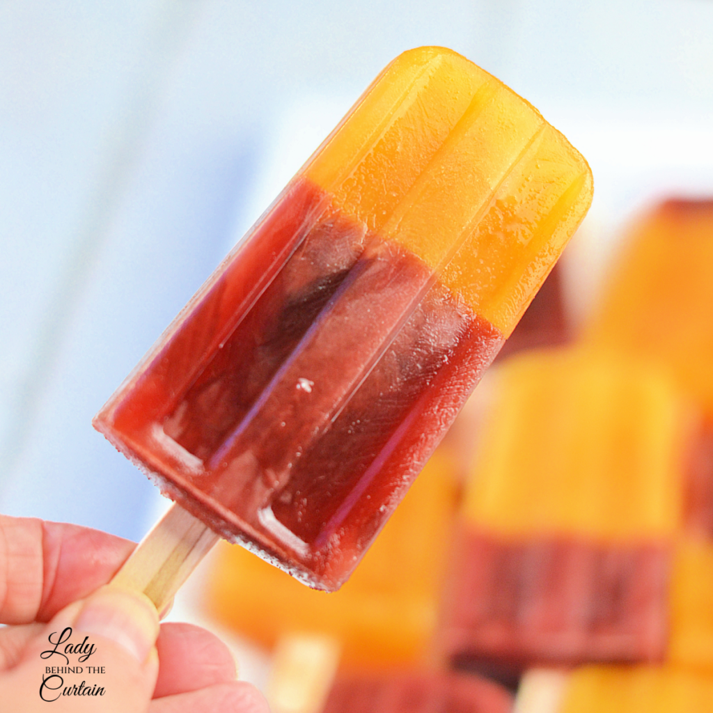 Cherry Peach Popsicle Pops