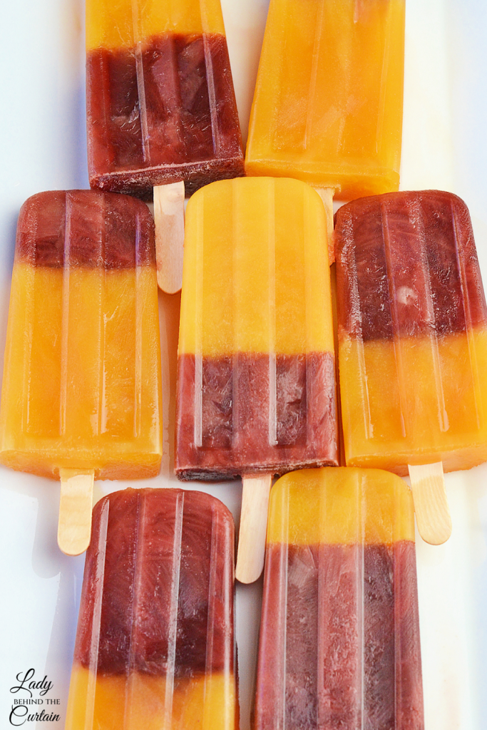 Cherry Peach Popsicle Pops