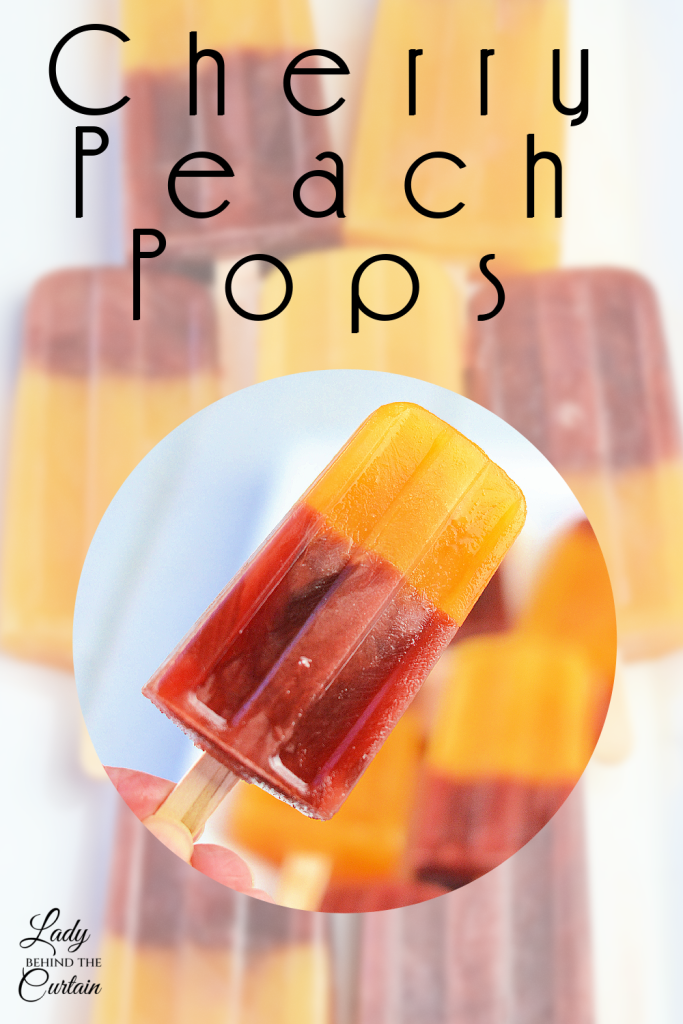 Cherry Peach Popsicle Pops