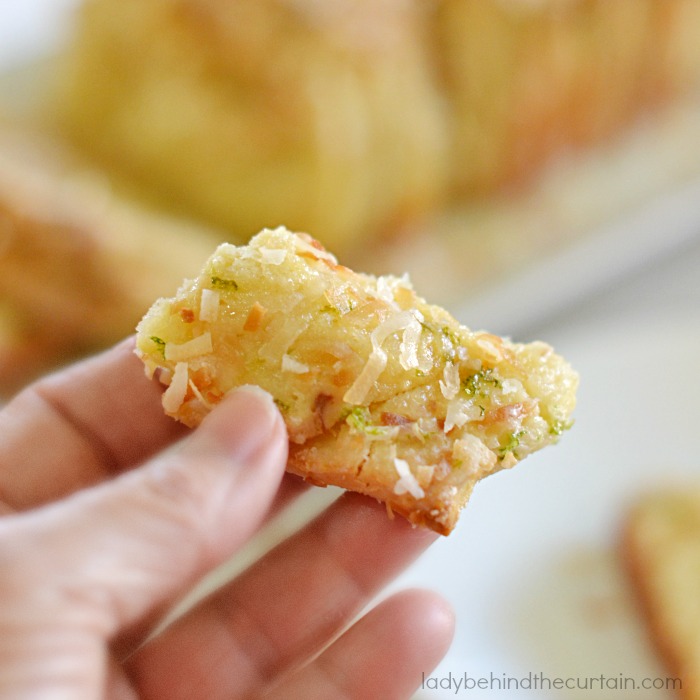 Coconut Lime Pull Apart Bread