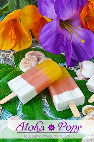 These Aloha Pops are made with healthy mango nectar, passion fruit juice and coconut milk. The perfect way to celebrate summer and the love of all things tropical!