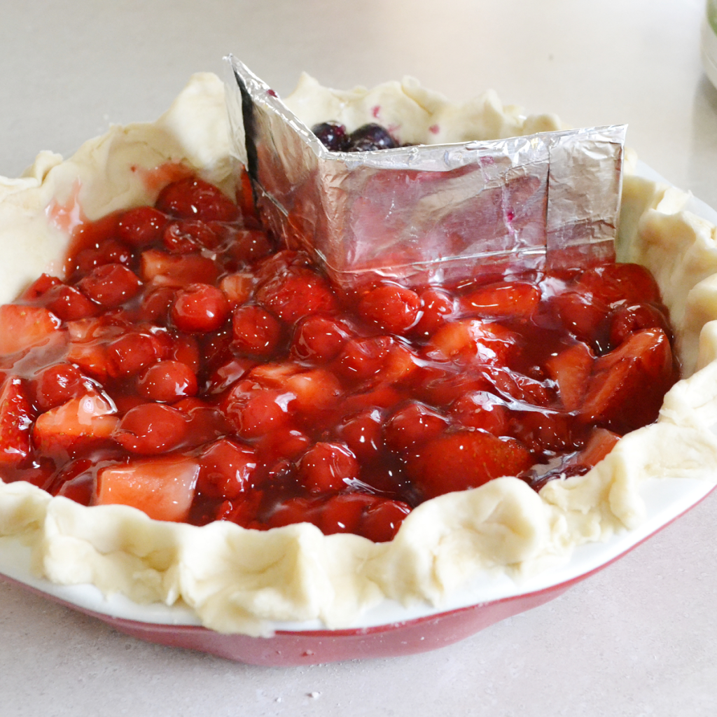 Cherry Berry American Flag Pie
