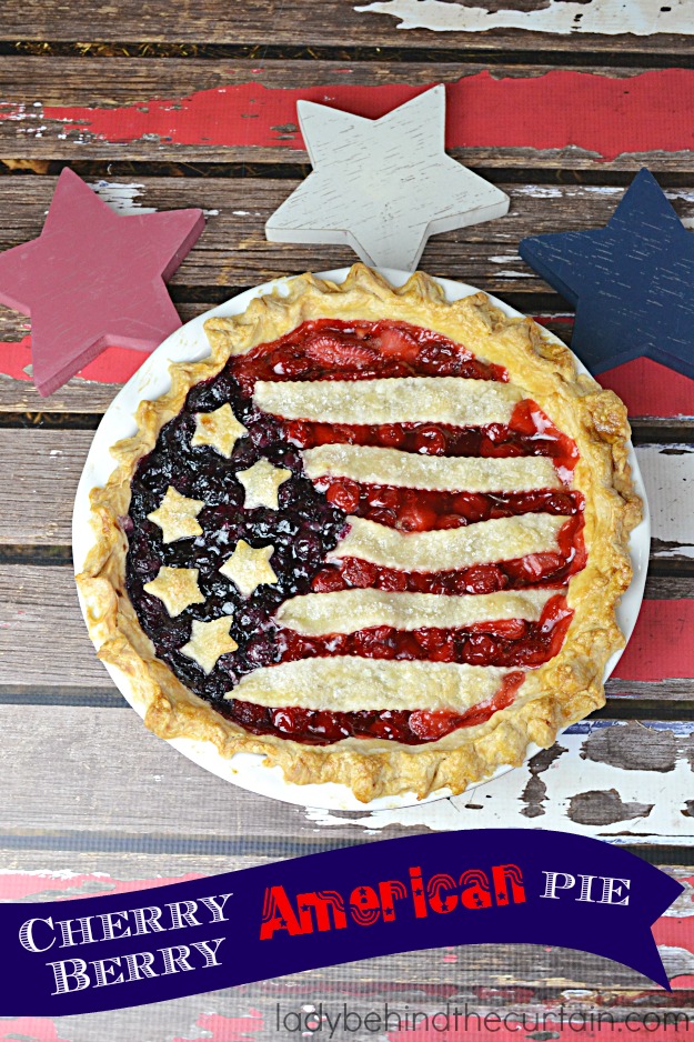 This Cherry Berry American Pie shouts stars and strips forever!  Two favorite pies combined into one delicious All American Pie.