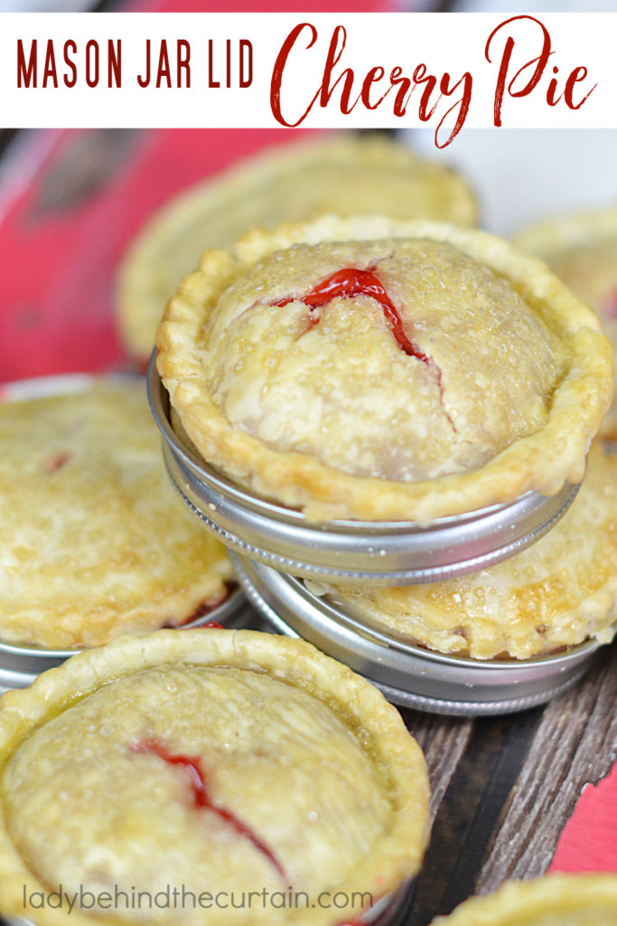 Mason Jar Lid Cherry Pie