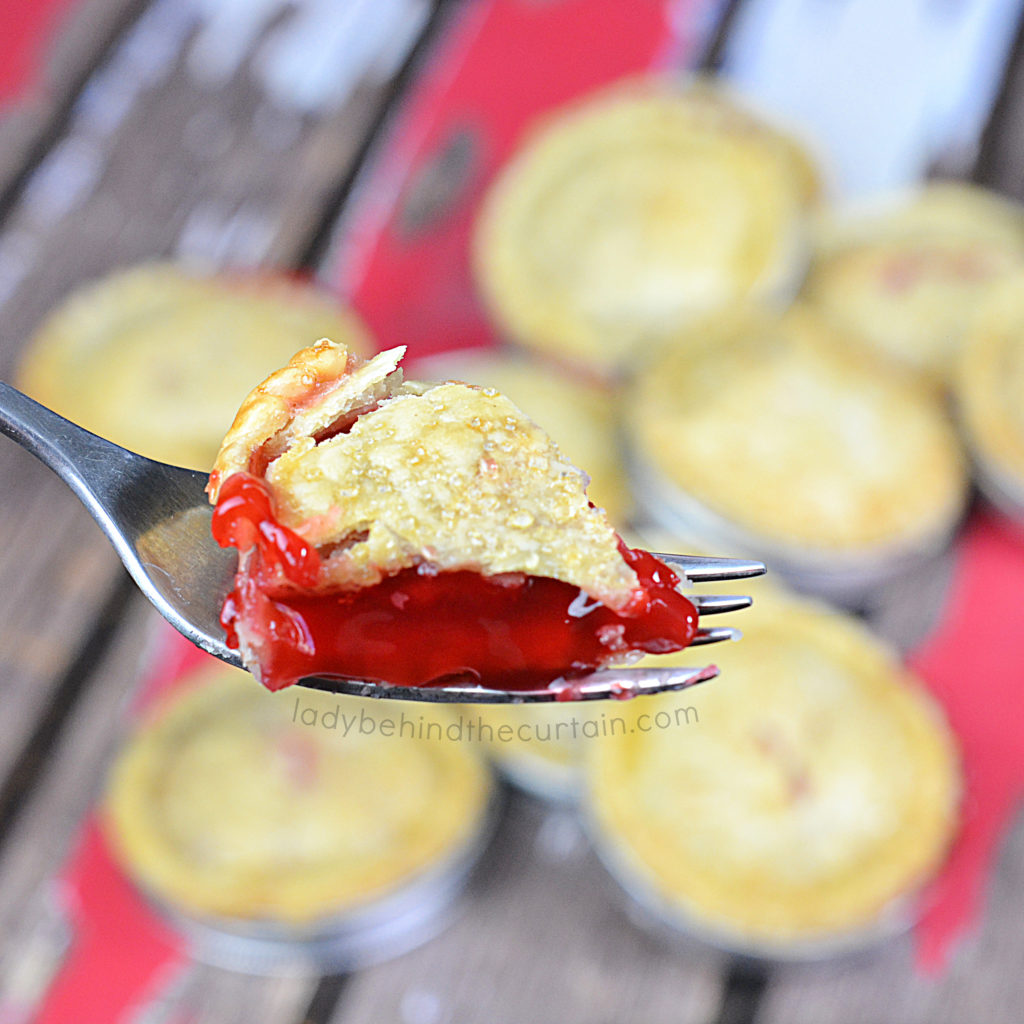 Mason Jar Lid Cherry Pie