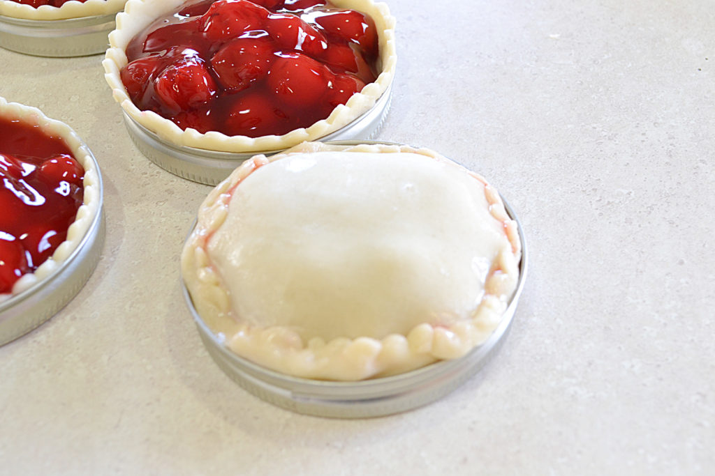 Mason Jar Lid Cherry Pie