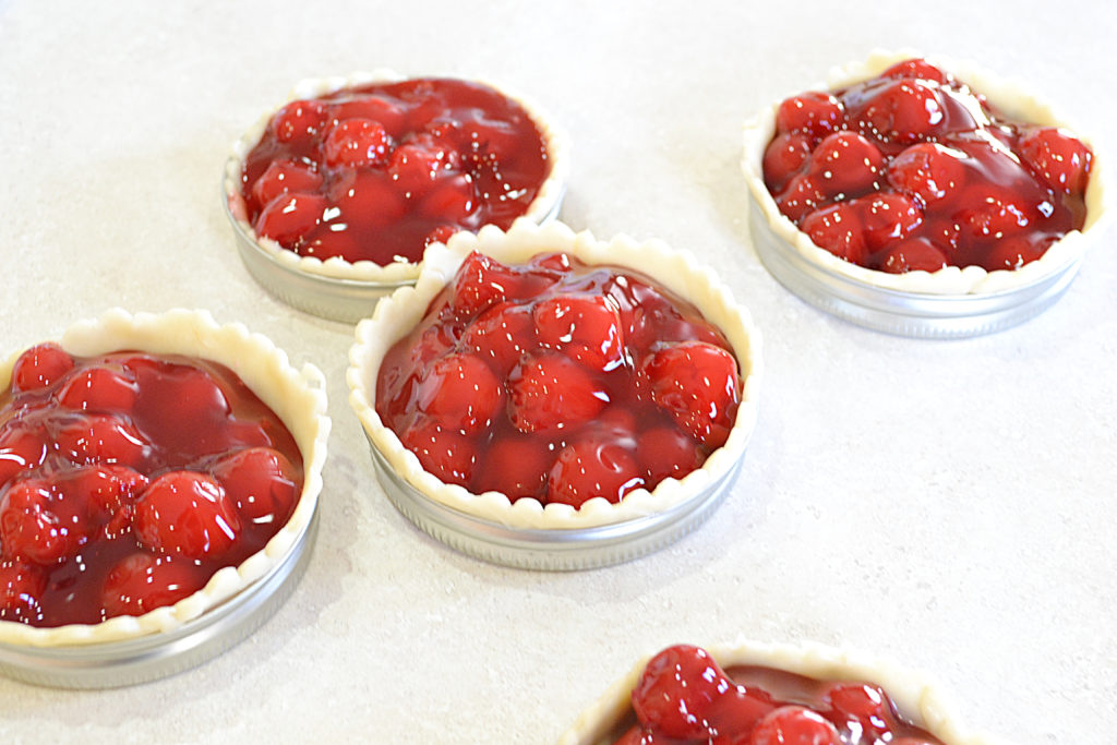 Mason Jar Lid Cherry Pie