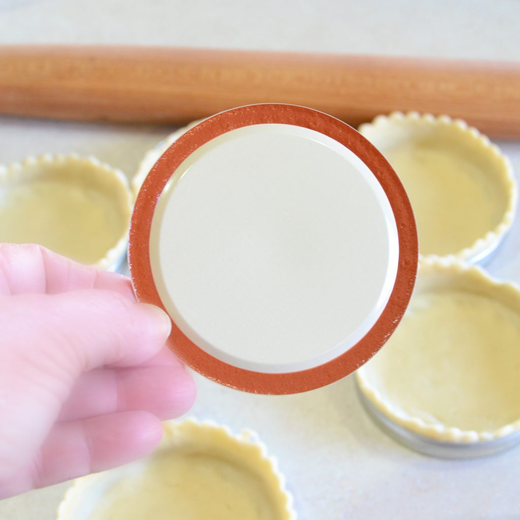 Mason Jar Lid Cherry Pies