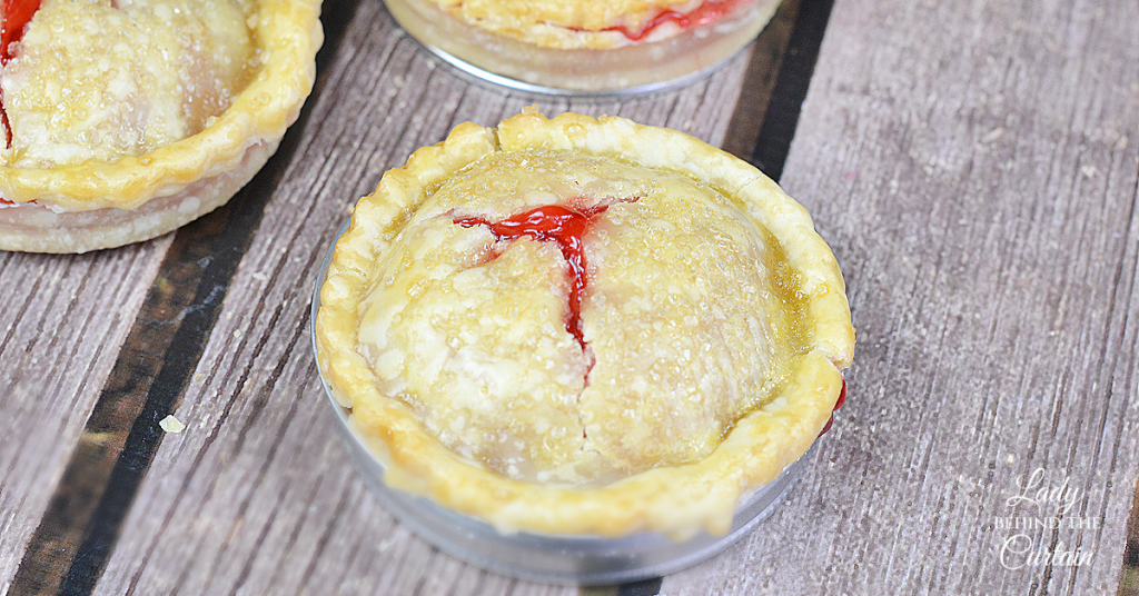Mason Jar Lid Cherry Pies